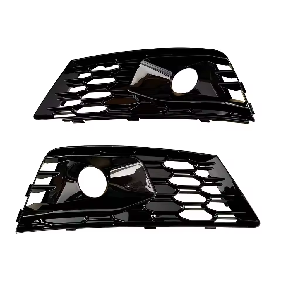 Audi A4/S4 B9 Hochglanz Schwarze Nebelgitter mit Öffnungen (2016-2019)