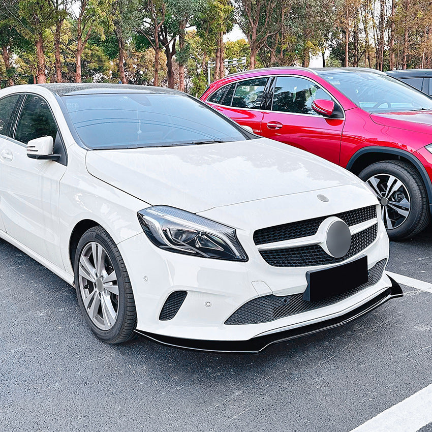 Mercedes A-Klasse W176 Facelift AMG Style Hochglanz Schwarze Frontlippe Splitter (2016-2018)