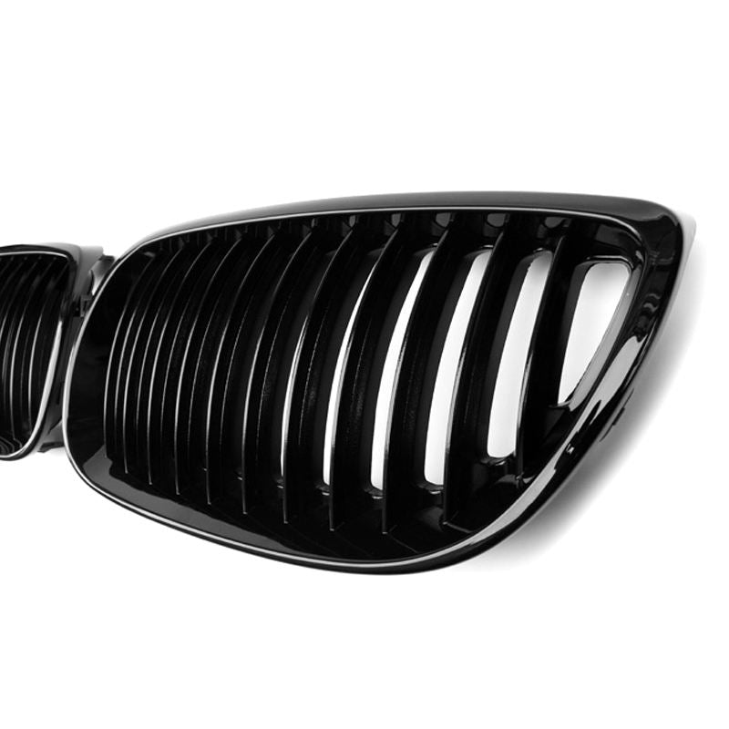 BMW 3er E92/E93 Pre-LCI Hochglanz Schwarze Einzellamellen Nieren Grill (2006-2009)