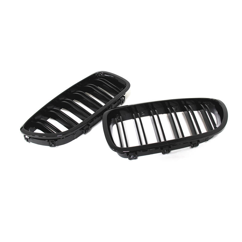 BMW 5er / M5 F10/F11 Hochglanz Schwarze Doppellamellen Nieren Grill (2010-2017)