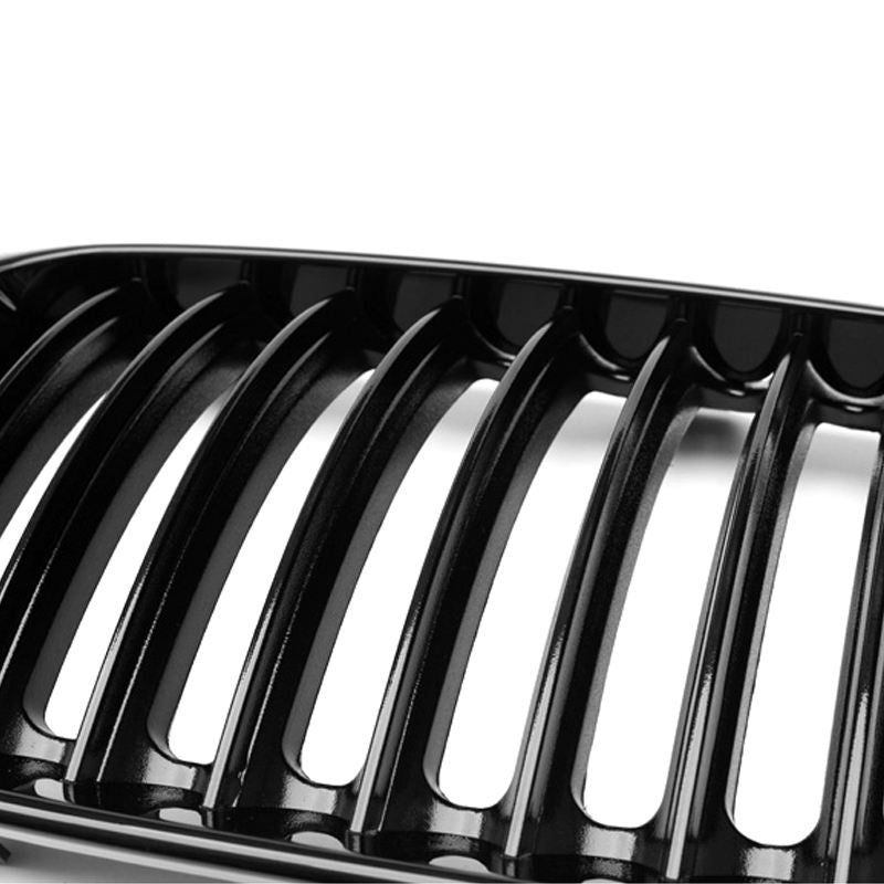 BMW 3er E92/E93 Pre-LCI Hochglanz Schwarze Einzellamellen Nieren Grill (2006-2009)