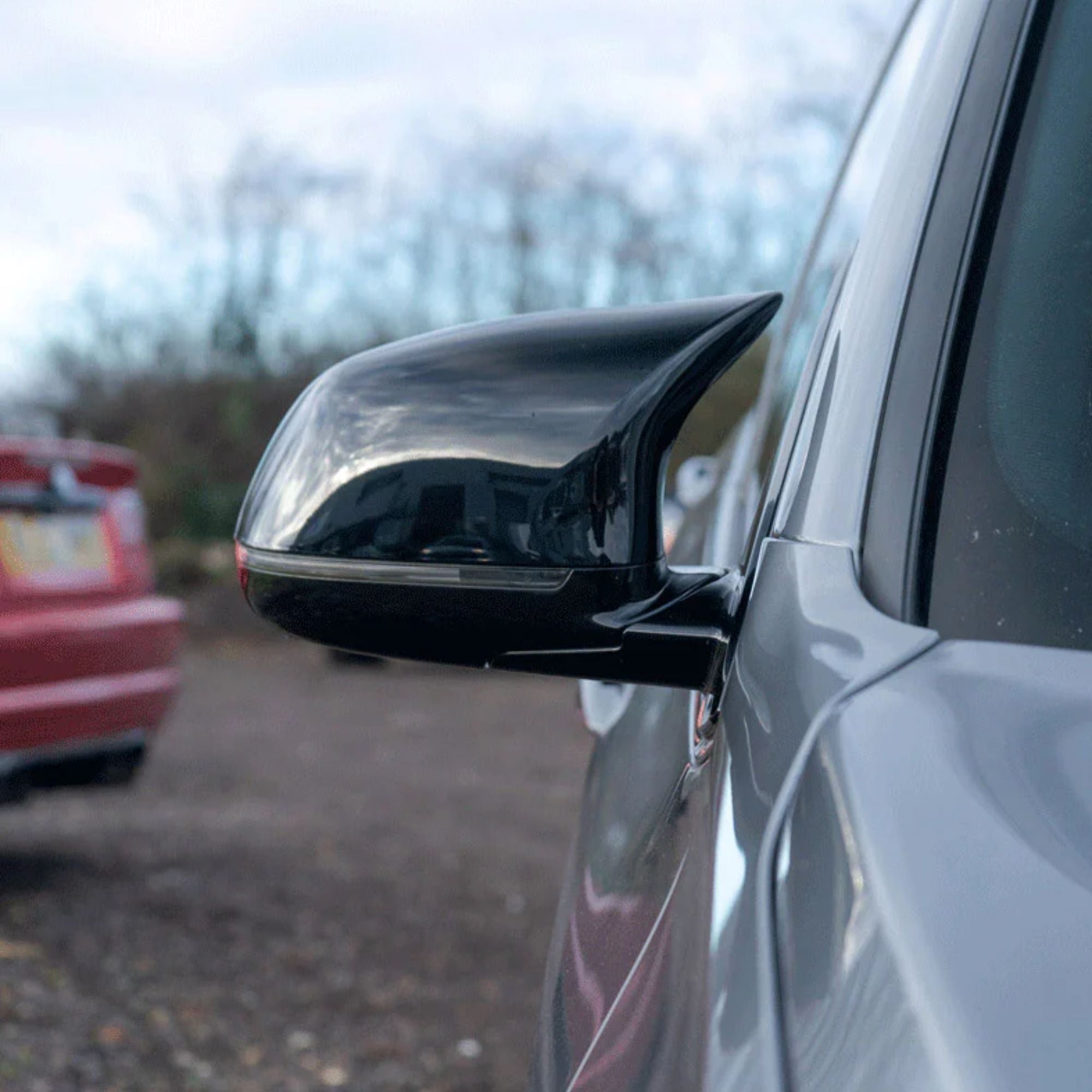 BMW X3 X4 X5 X6 F25 F26 F15 F16 Schwarz Hochglanz M-Stil Spiegelkappen (2014-2018)