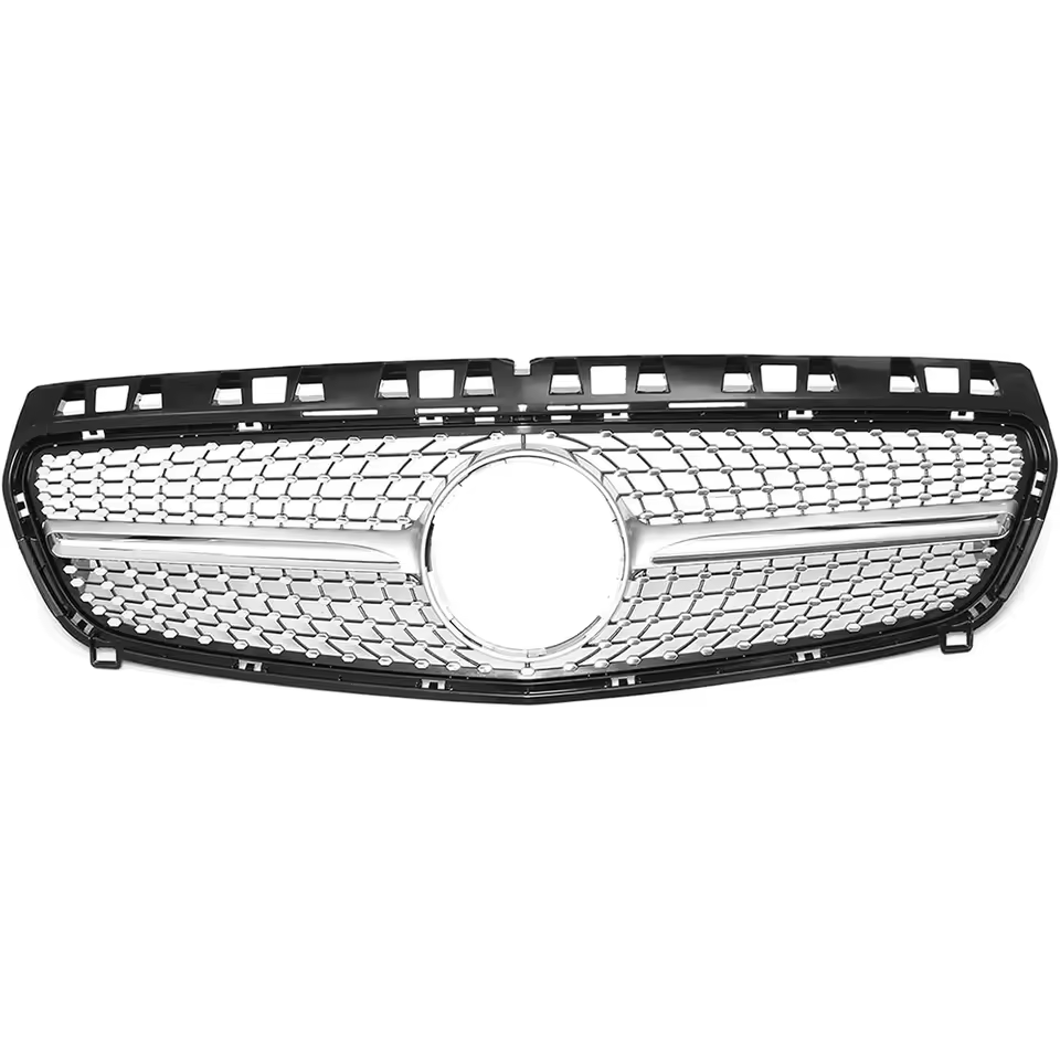 Mercedes A-Klasse W176 Hochglanz Schwarze Diamant Style Grill (2012-2015)
