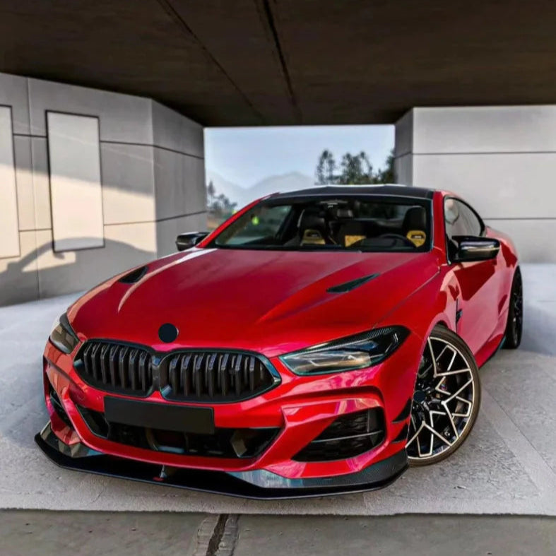 BMW 8er G14 G15 G16 AC Style Schwarz Glänzend Frontlippe (2018+)