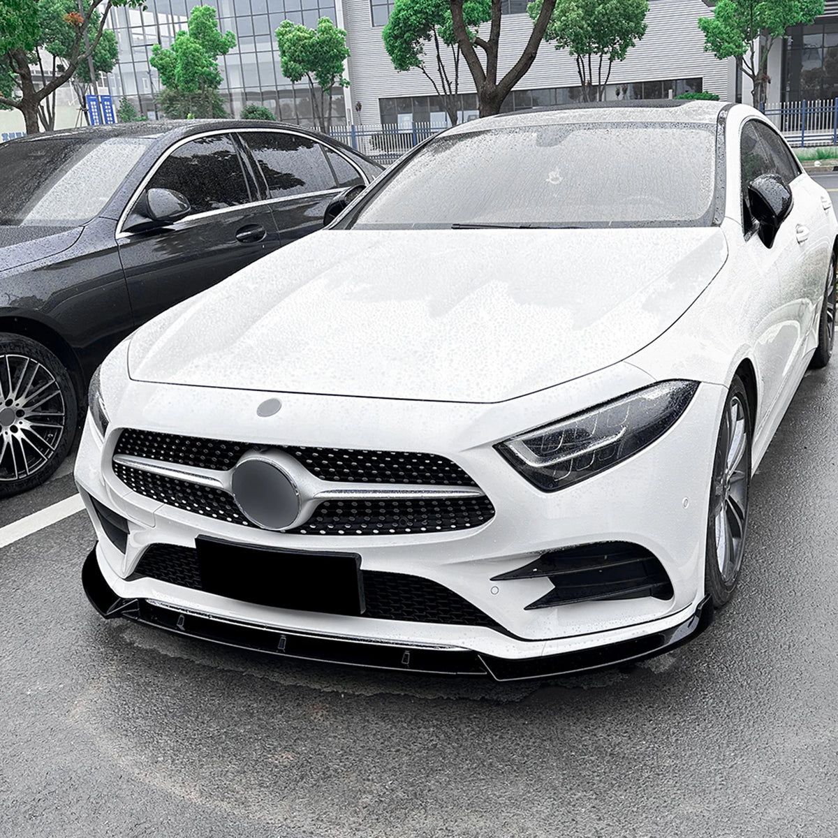 Mercedes CLS C257 AMG Style Hochglanz Schwarze Frontlippe Splitter (2018-2021)