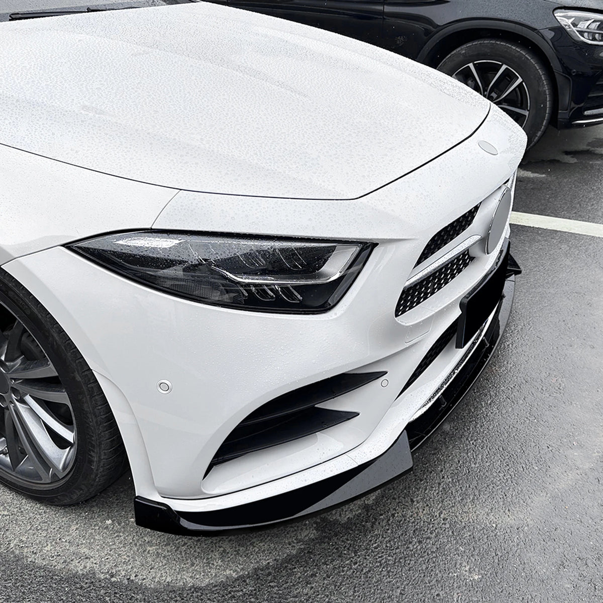 Mercedes CLS C257 AMG Style Hochglanz Schwarze Frontlippe Splitter (2018-2021)