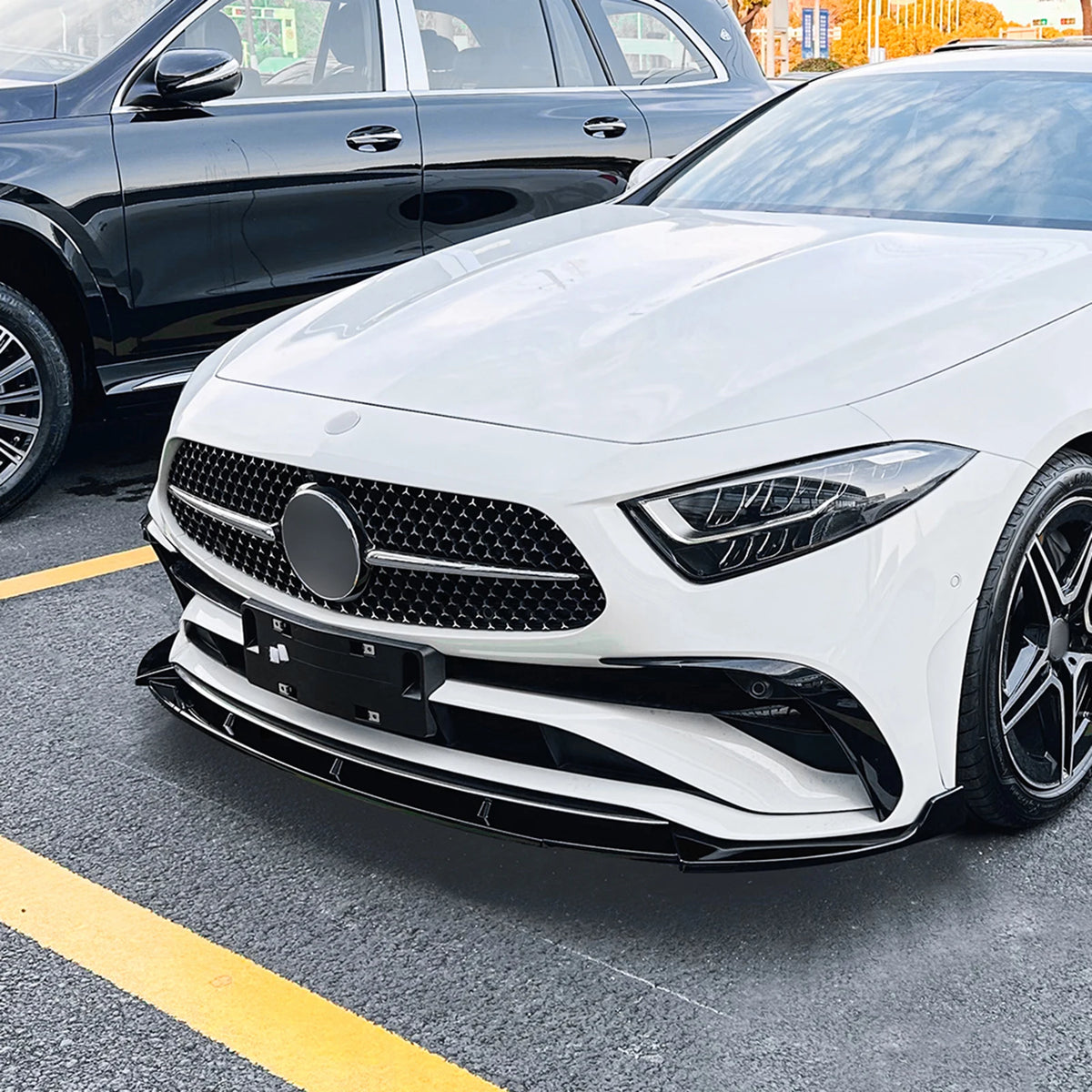 Mercedes CLS C257 Facelift AMG Style Hochglanz Schwarze Frontlippe Splitter (2022-2024)