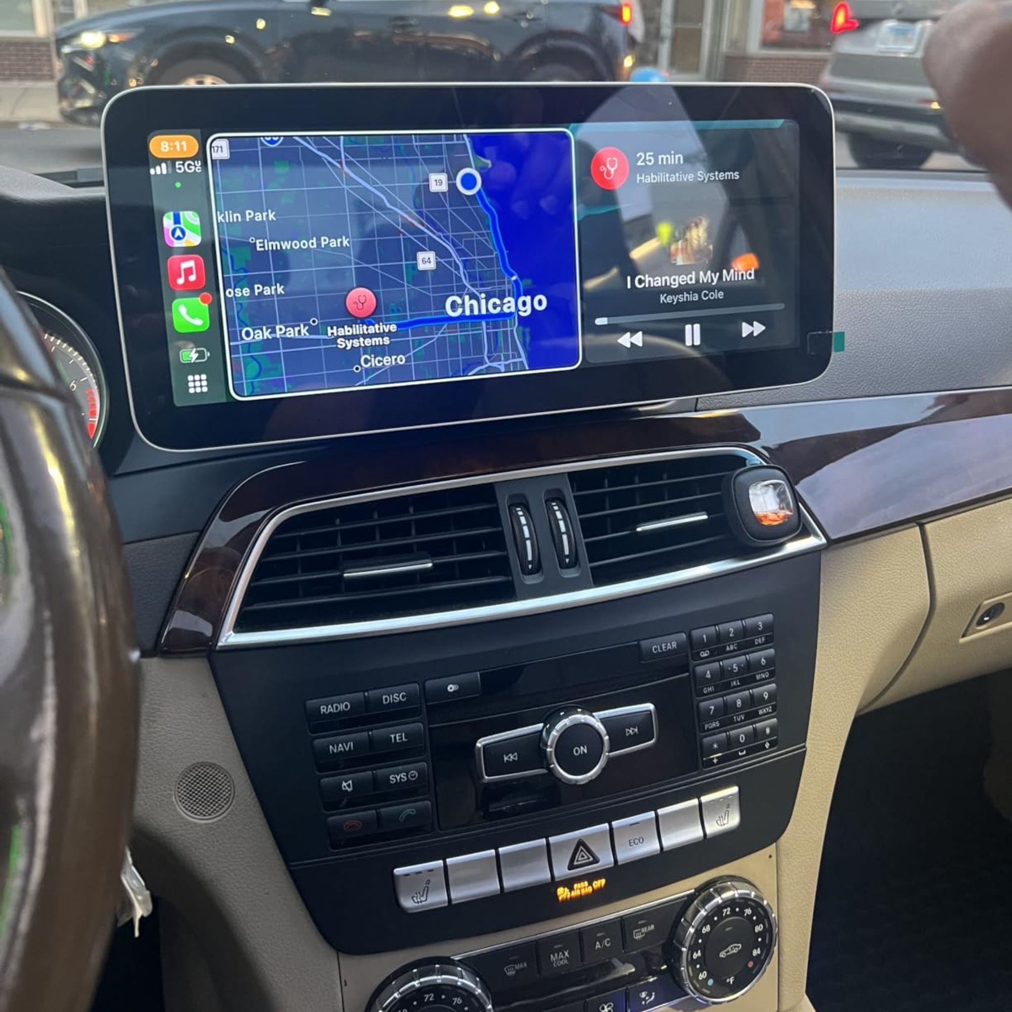 Mercedes C-Klasse W204 | 12.3" Apple CarPlay/Android Auto Touchscreen Display | (2011-2014)