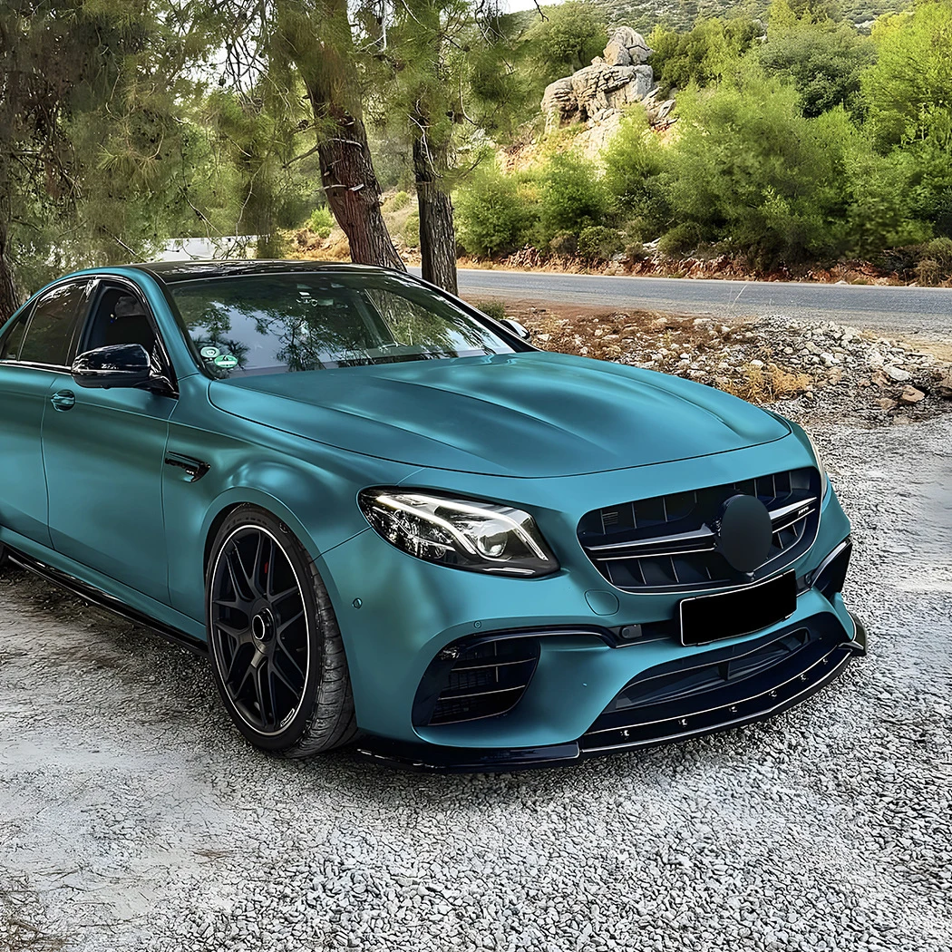 Mercedes E-Klasse W213 E63 AMG Style Hochglanz Schwarze Frontlippe Splitter (2017-2020)