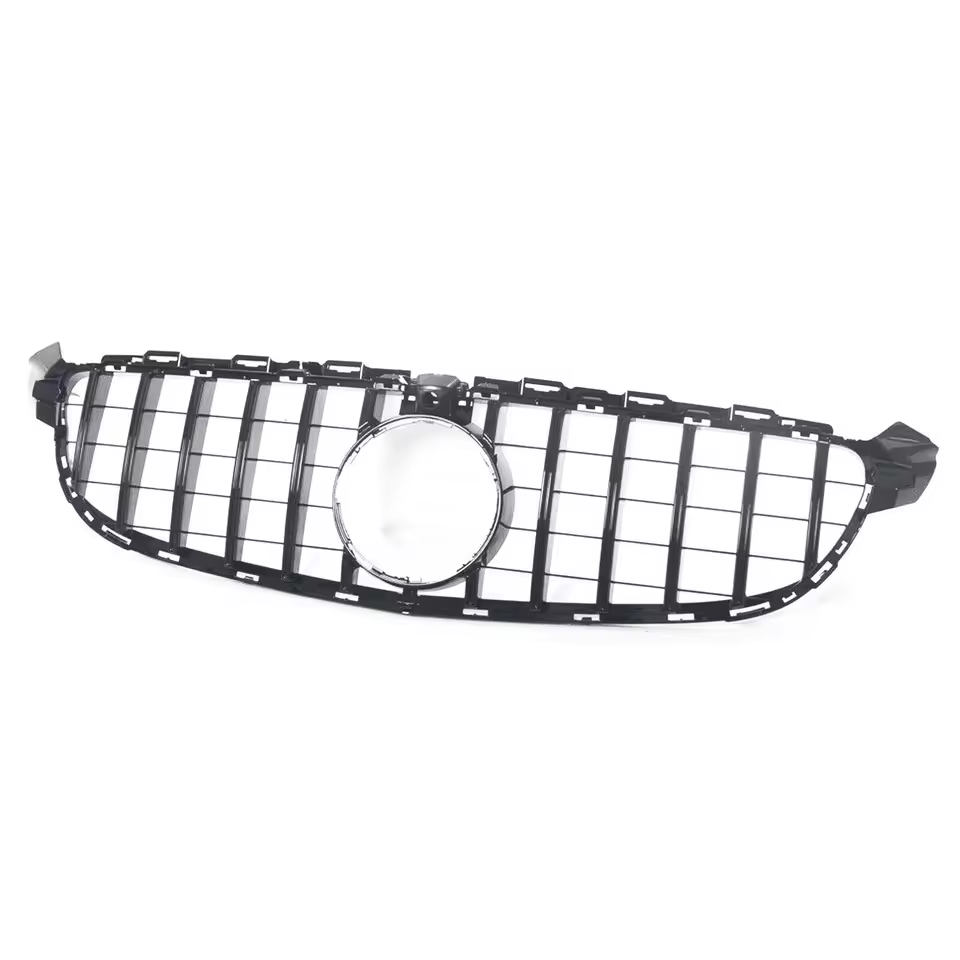 Mercedes C-Klasse C63 W205/C205 Hochglanz Schwarze Panamericana GT Style Grill (2015-2018)