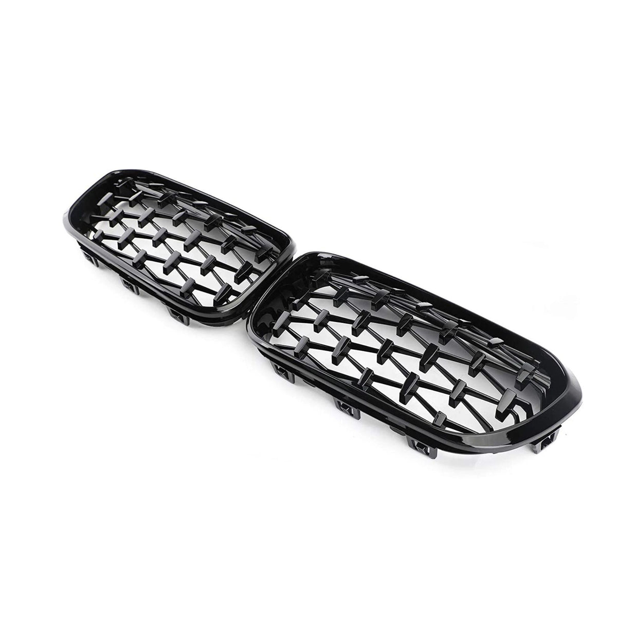 BMW 1er F20/F21 LCI Hochglanz Schwarz Diamant Nieren Grill (2015-2019)