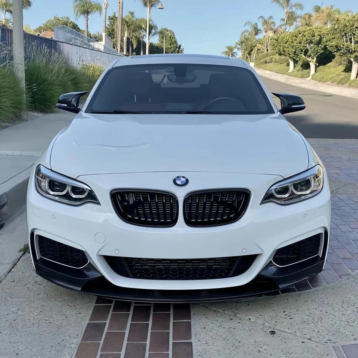 BMW 2er F22 F23 MP Style Schwarz Glänzend Frontsplitter (2014-2020)