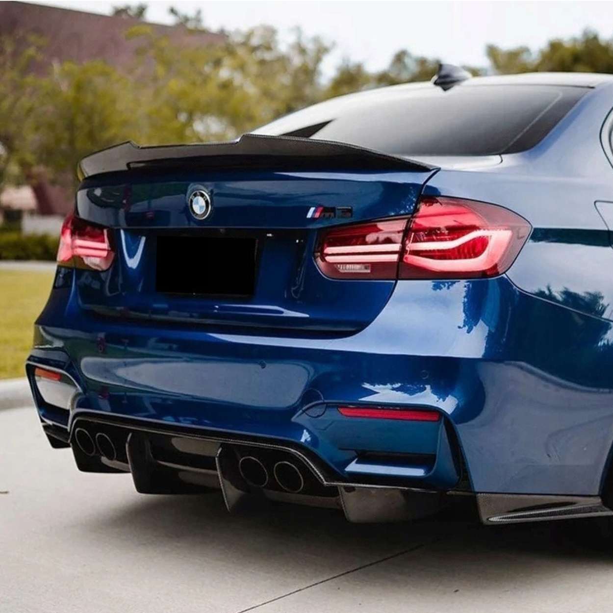 BMW 3er F30 / M3 F80 Schwarz Glänzend Ducktail PSM Style Heckspoiler (2014-2019)