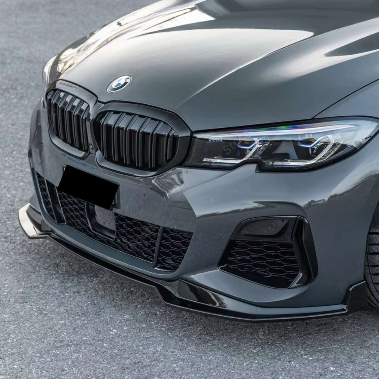 BMW 3er G20/G21 M-Sport Mp Style Schwarz Glänzend Frontlippe (2019-2022)