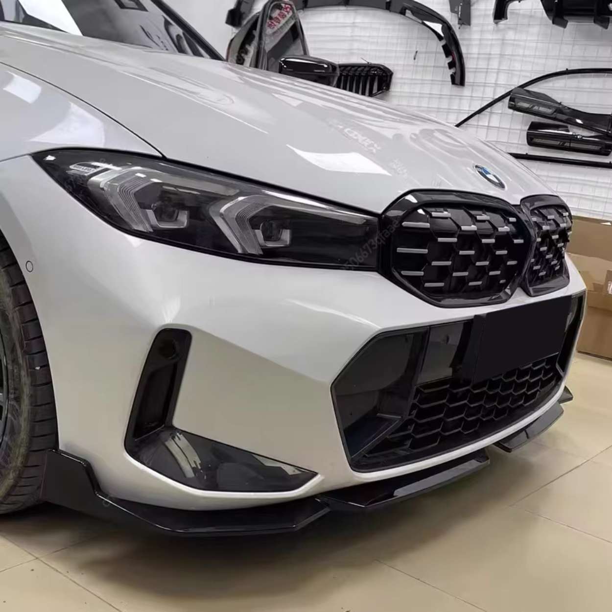 BMW 3er G20/G21 LCI M-Sport MP Style Schwarz Glänzend Frontlippe (2022+)