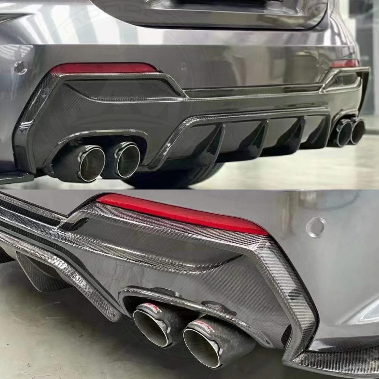BMW 4er G22 G23 Prepreg-carbon 3D Style Diffusor von OPTIC (2020+)