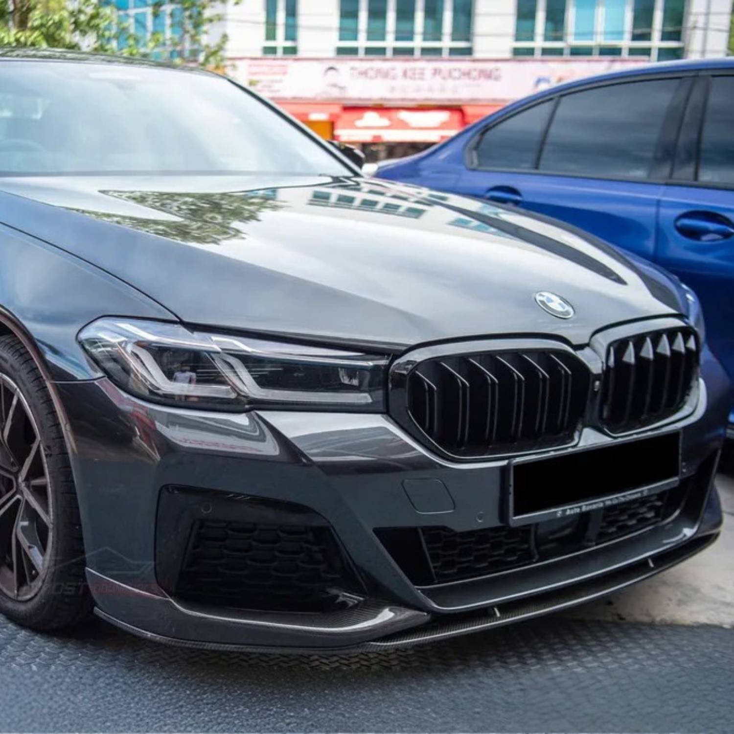 BMW 5er G30 LCI M-Sport Schwarz Glänzend MP Style Frontsplitter (2020-2023)