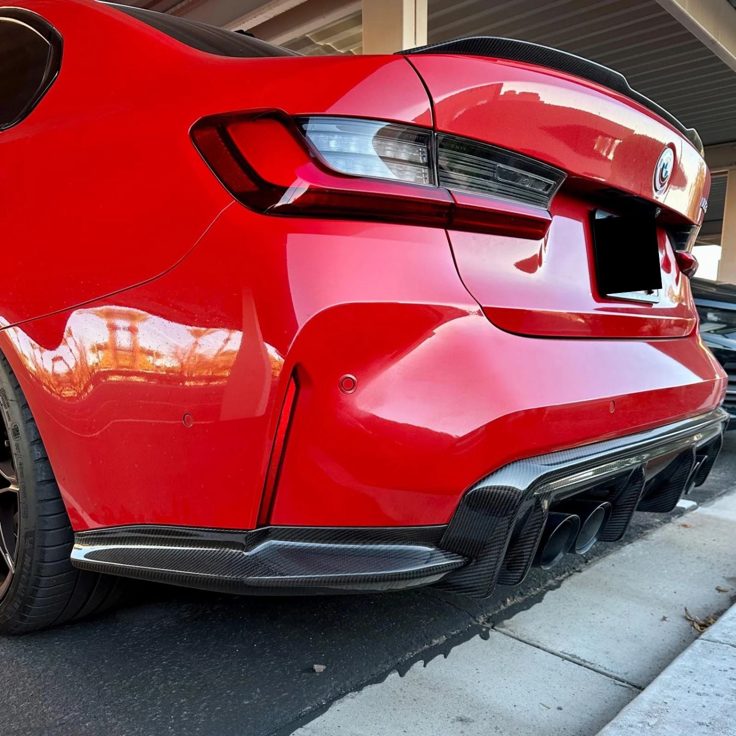 BMW M3 G80 G81 / M4 G82 G83 Prepreg-carbon Diffusor Außenverkleidung von OPTIC (2021+)