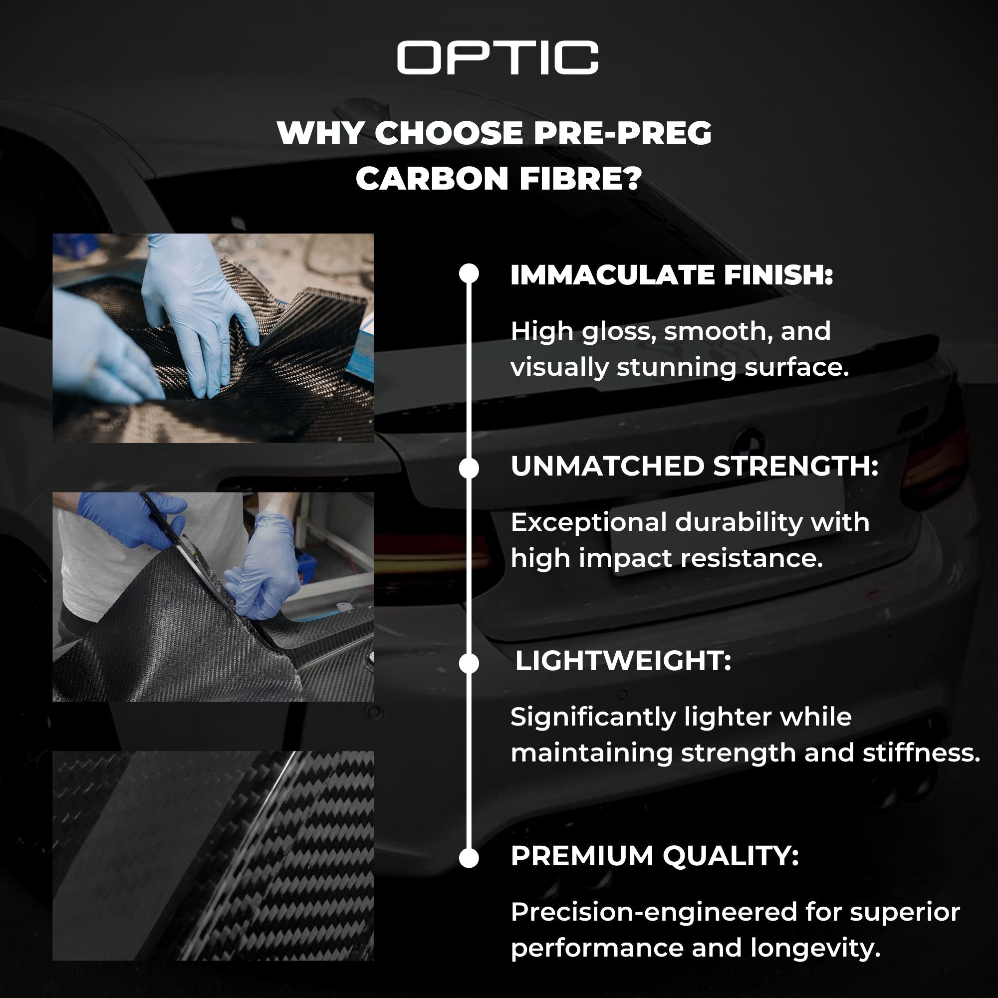 BMW 2er und M240I G42 Prepreg-carbon Nieren Grill von OPTIC (2021+)