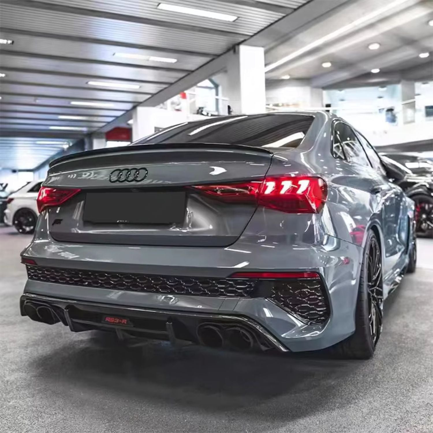 Audi A3 S3 RS3 8Y Schwarz Hochglanz Heckspoiler V2 (2020-2024)