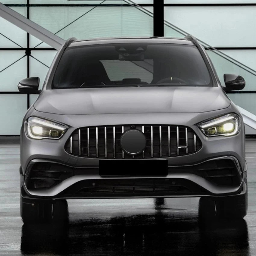 Mercedes GLA H247 Hochglanz Schwarze Frontlippe Splitter (2020-2023)
