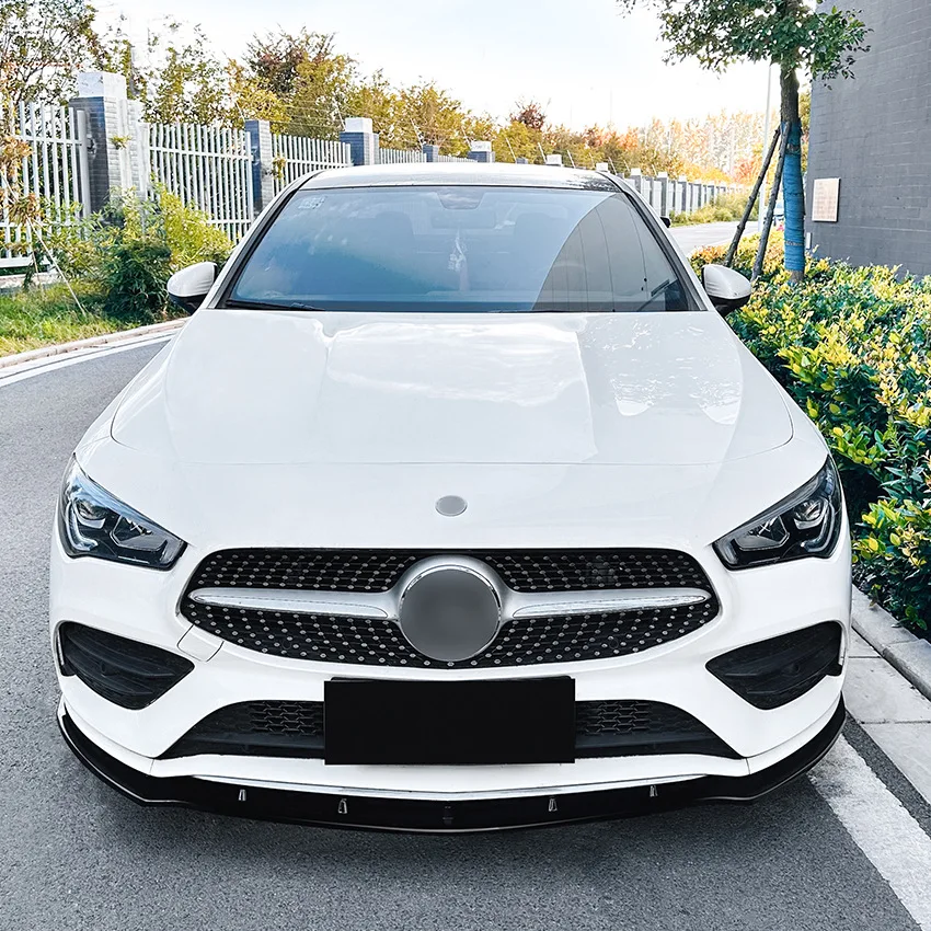 Mercedes CLA W118 AMG Style Hochglanz Schwarze Frontlippe Splitter (2019-2023)