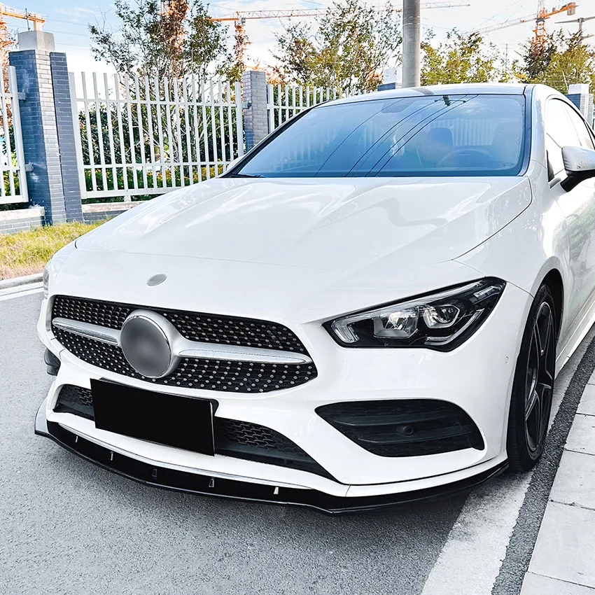 Mercedes CLA W118 AMG Style Hochglanz Schwarze Frontlippe Splitter (2019-2023)