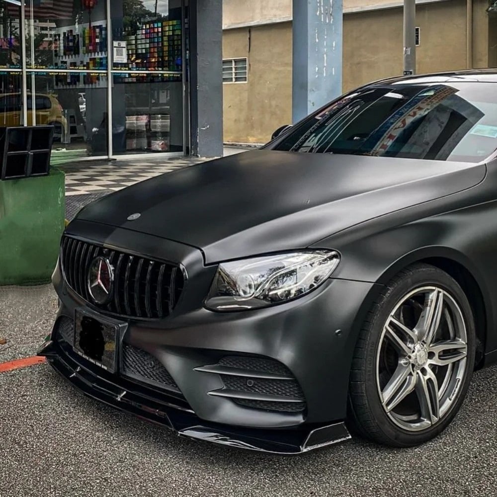 Mercedes E-Klasse C238 Coupé AMG Style Hochglanz Schwarze Frontlippe Splitter (2017-2020)