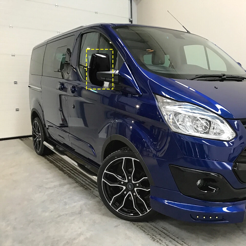 Ford Transit Custom Hochglanz Schwarze Spiegelkappen (2012-2020)