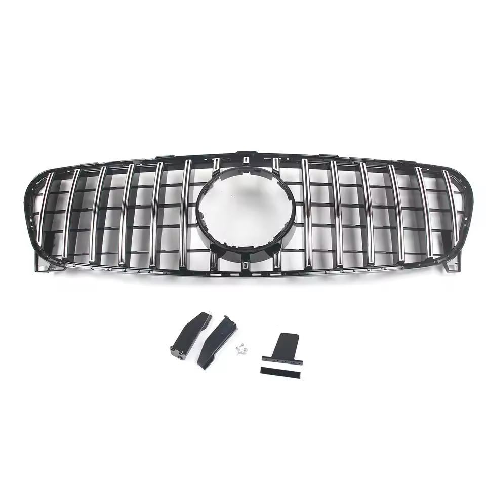 Mercedes GLA X156 Facelift Gloss Black Panamericana GT Style Grill (2017-2020)