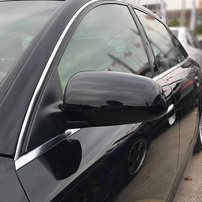 Audi A4/S4/RS4 B7 A3/S3/RS3 8P A6/S6/RS6 C6 Hochglanz Schwarze Spiegelkappen (2005-2008)