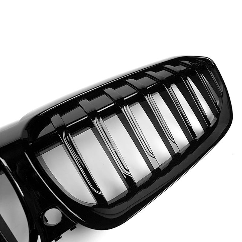 BMW 3er G20/G21 Pre-LCI Schwarz Hochglanz Einseitiger Lamellen Nieren Grill (2019-2022)