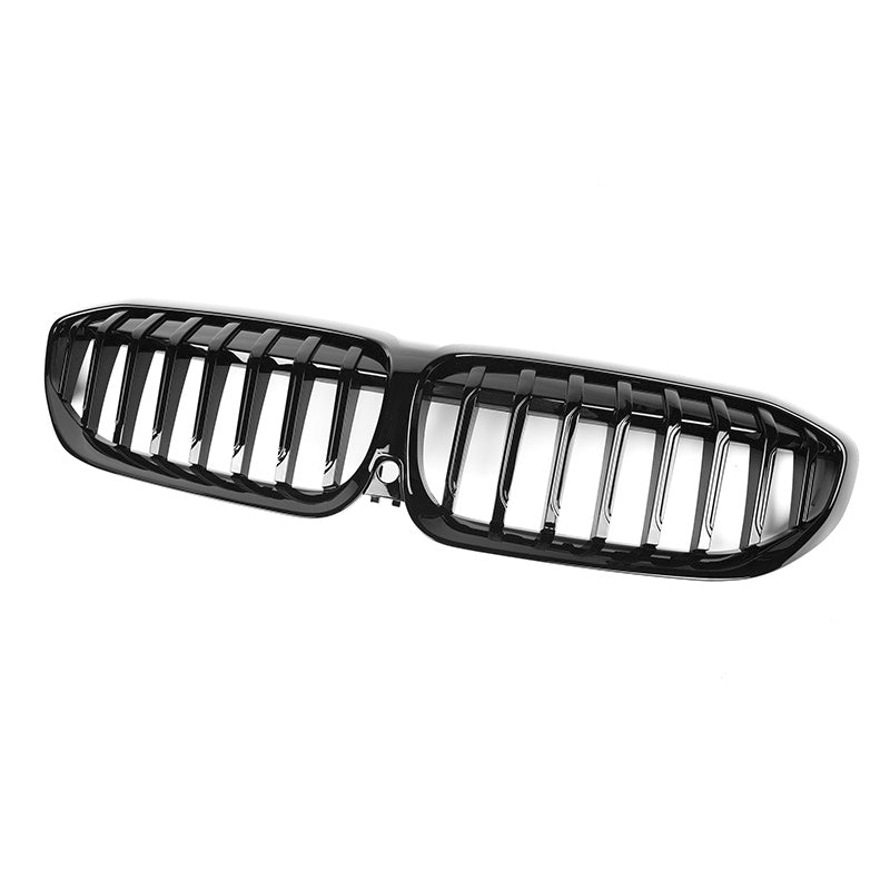 BMW 3er G20/G21 Pre-LCI Schwarz Hochglanz Einseitiger Lamellen Nieren Grill (2019-2022)