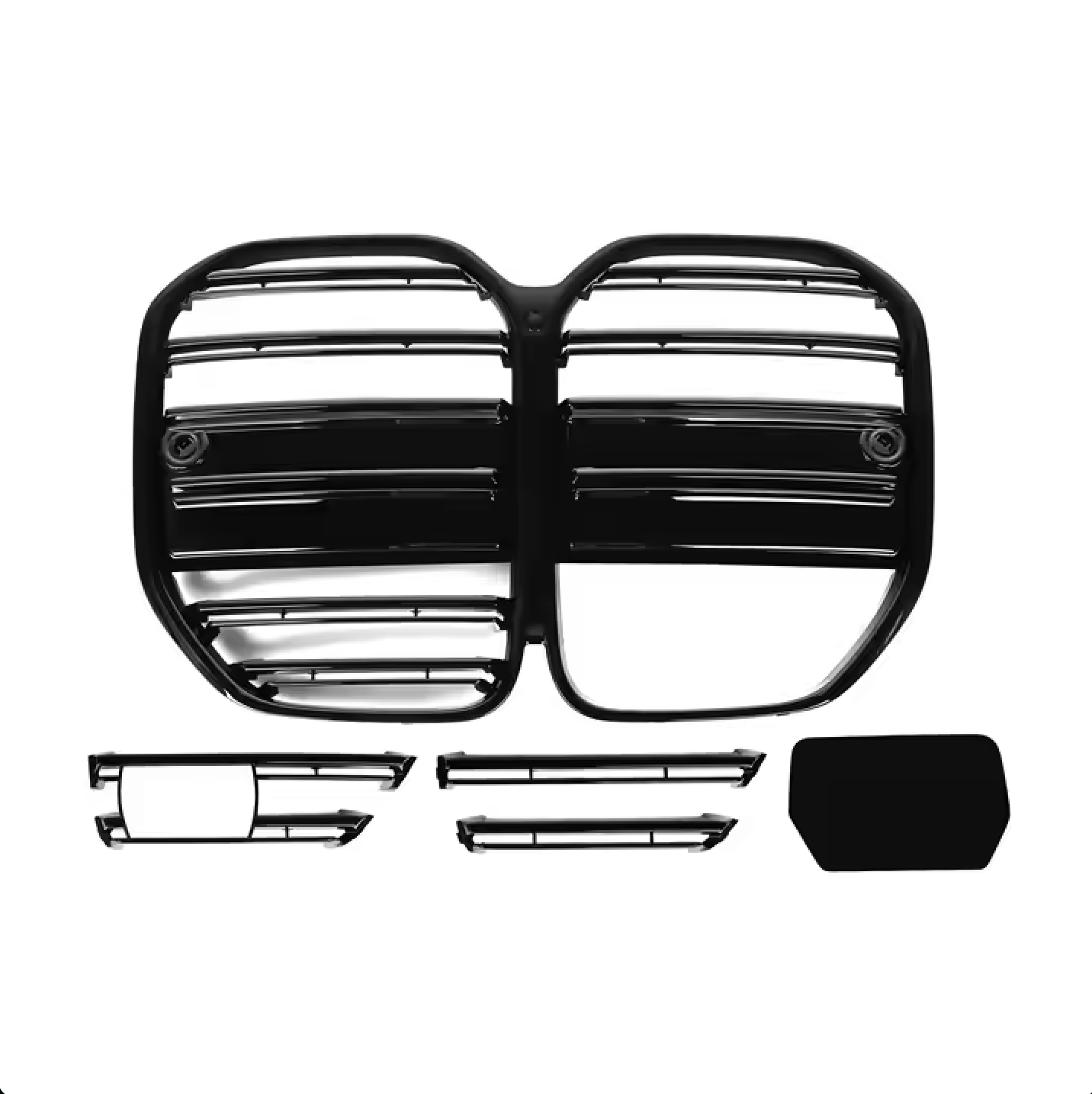 BMW 4er G22 G23 Schwarz Glänzend Doppellamellen-Frontgrill (2020-2022)