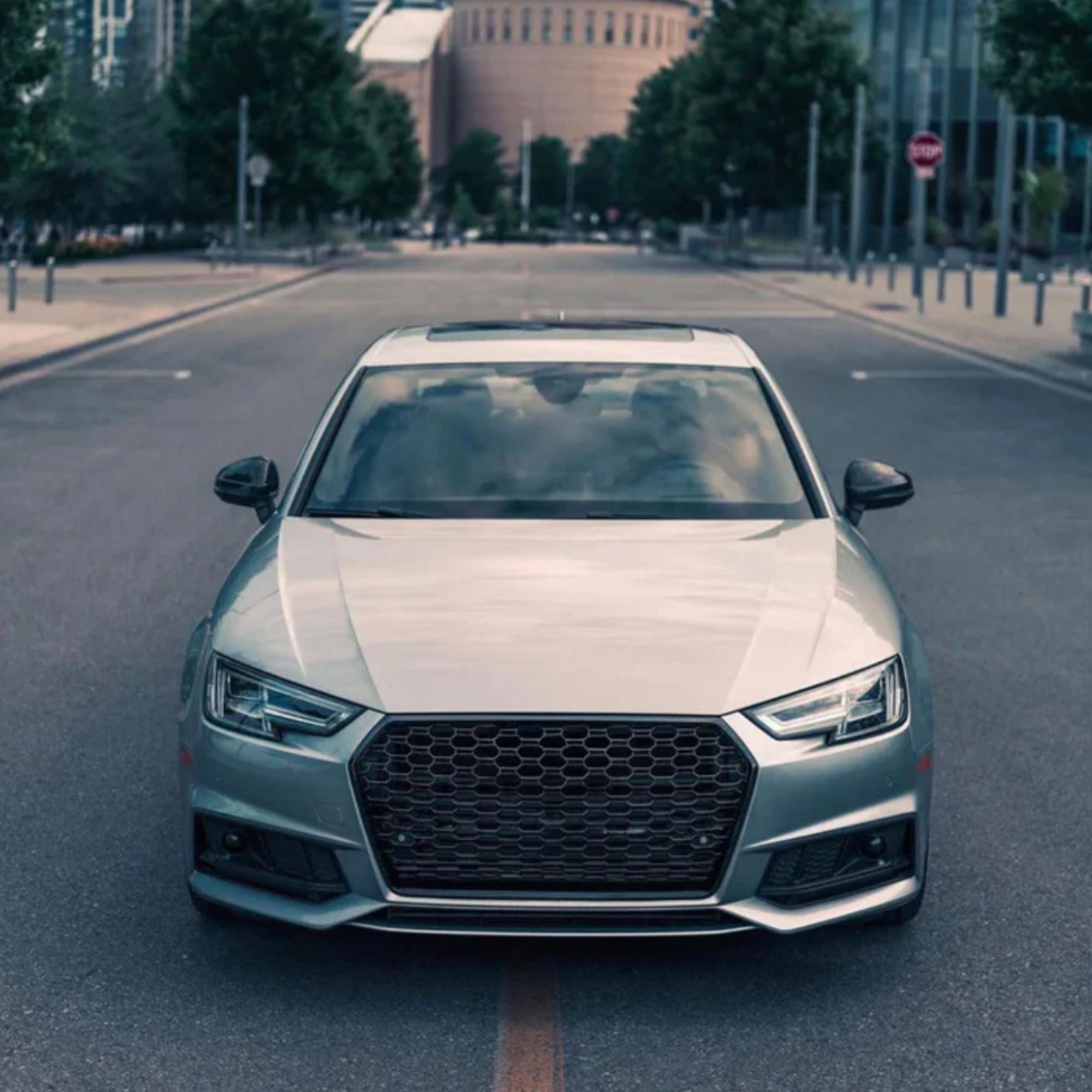 Audi A4/S4 B9 RS4 Style Hochglanz Schwarze Wabengrill (2016-2019)
