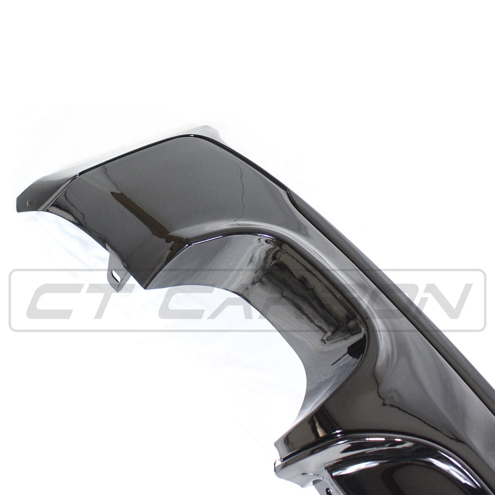 BMW 2 SERIES F22/F23 GLOSS BLACK TWIN EXHAUST DIFFUSER - MP STYLE - BLAK BY CT CARBON