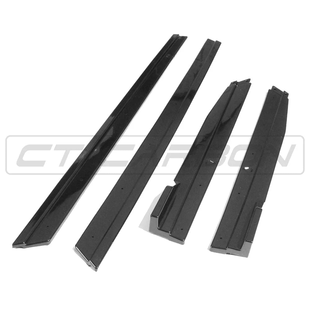 VW GOLF R/GTD/GTI MK7/7.5 2014-2020 SCHWARZE SEITENSCHWELLER GLÄNZEND - CT CARBON