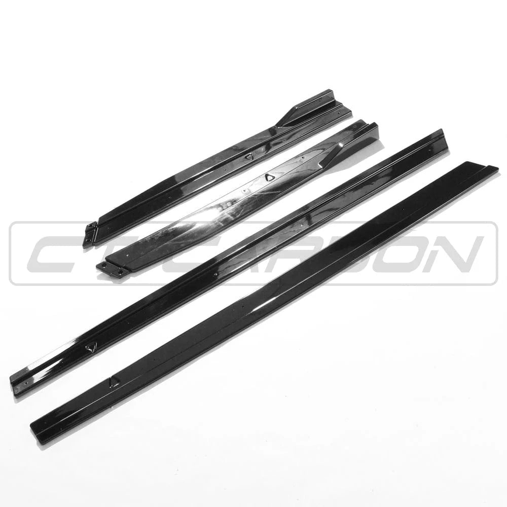 VW GOLF R/GTD/GTI MK7/7.5 2014-2020 SCHWARZE SEITENSCHWELLER GLÄNZEND - CT CARBON