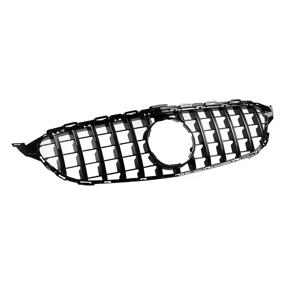 Mercedes C-Klasse W205/C205 Hochglanz Schwarze Panamericana GT Style Grill (2019-2021)