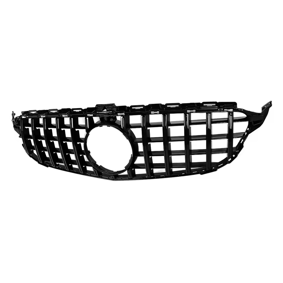 Mercedes C-Klasse W205/C205 Hochglanz Schwarze Panamericana GT Style Grill (2019-2021)