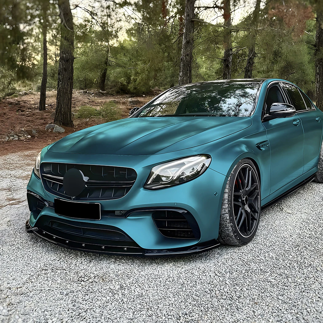 Mercedes E-Klasse W213 E63 AMG Style Hochglanz Schwarze Frontlippe Splitter (2017-2020)