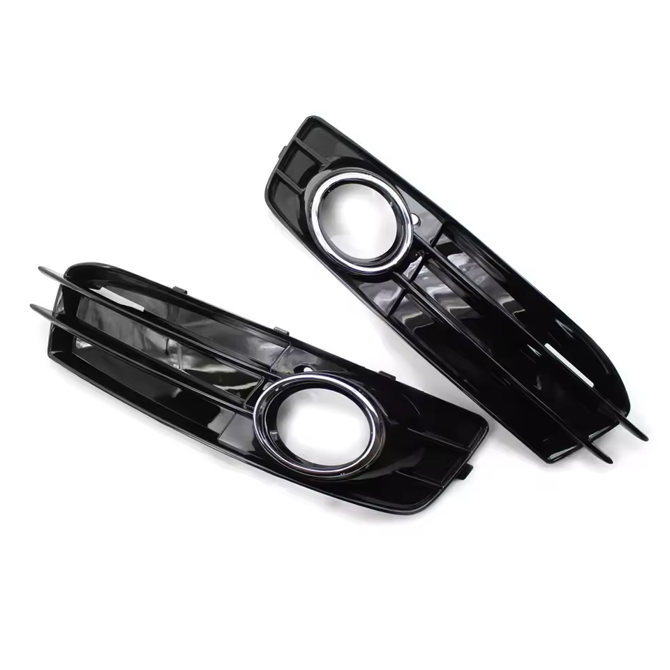 Audi A3 8P S-Line Gloss Black Fog Light Grills (2008-2012)