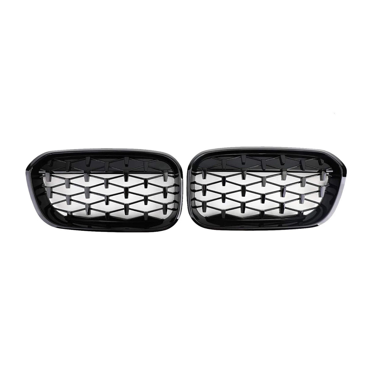 BMW 1er F20/F21 LCI Hochglanz Schwarz Diamant Nieren Grill (2015-2019)