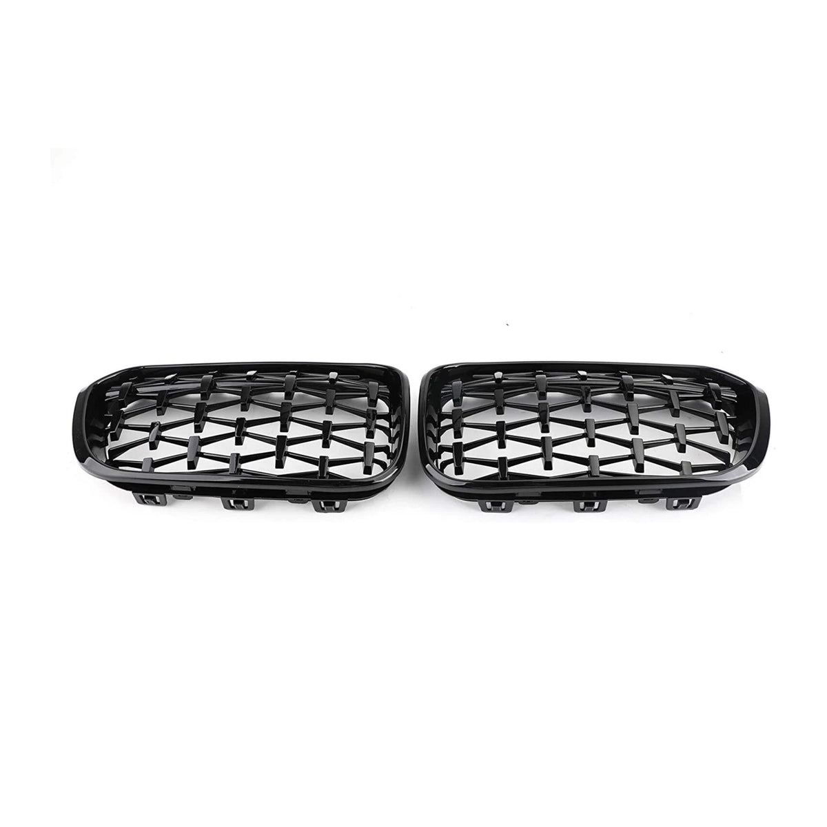 BMW 1er F20/F21 LCI Hochglanz Schwarz Diamant Nieren Grill (2015-2019)