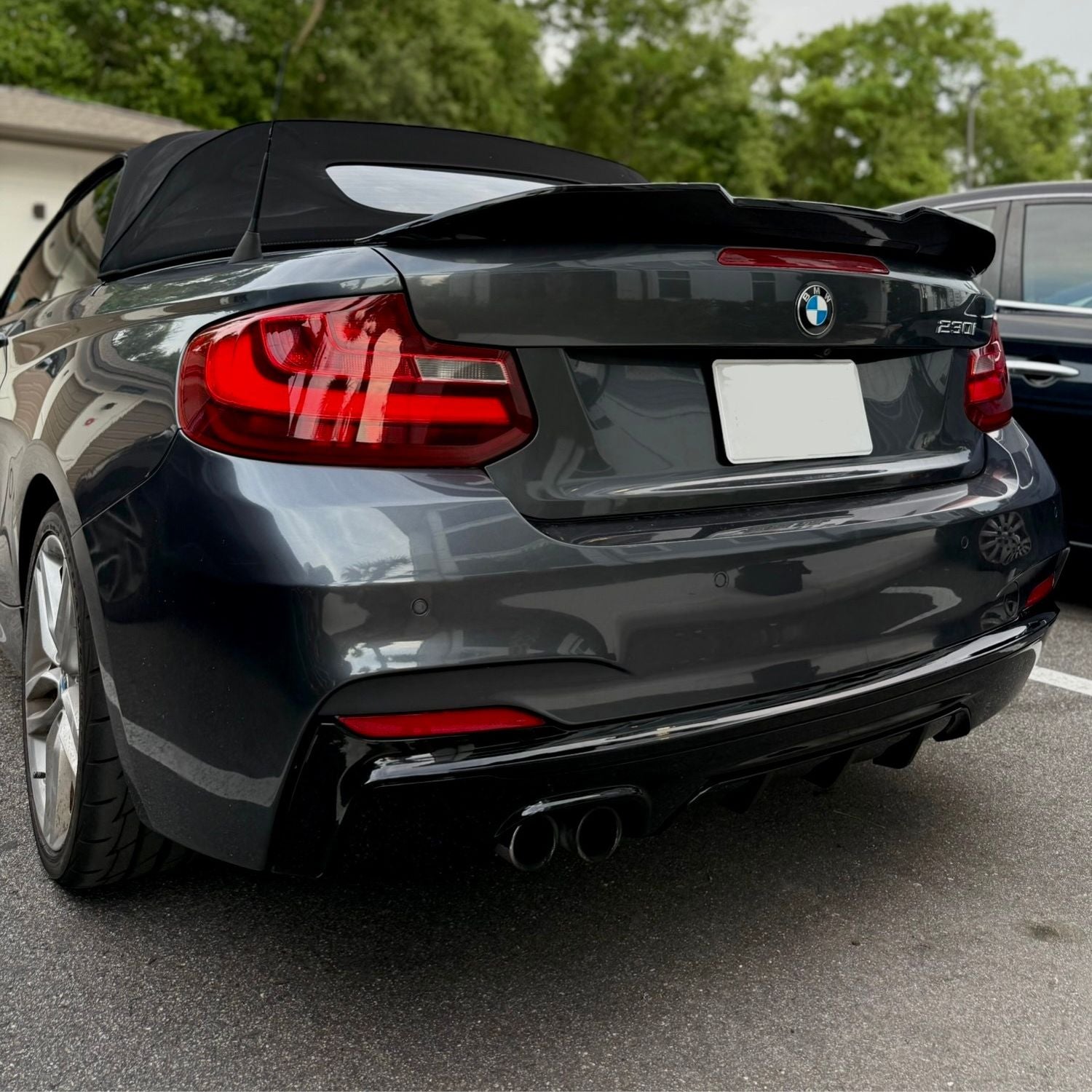 BMW 2er F22 Schwarz Glänzend Diffusor Doppelauspuff (2014-2020)