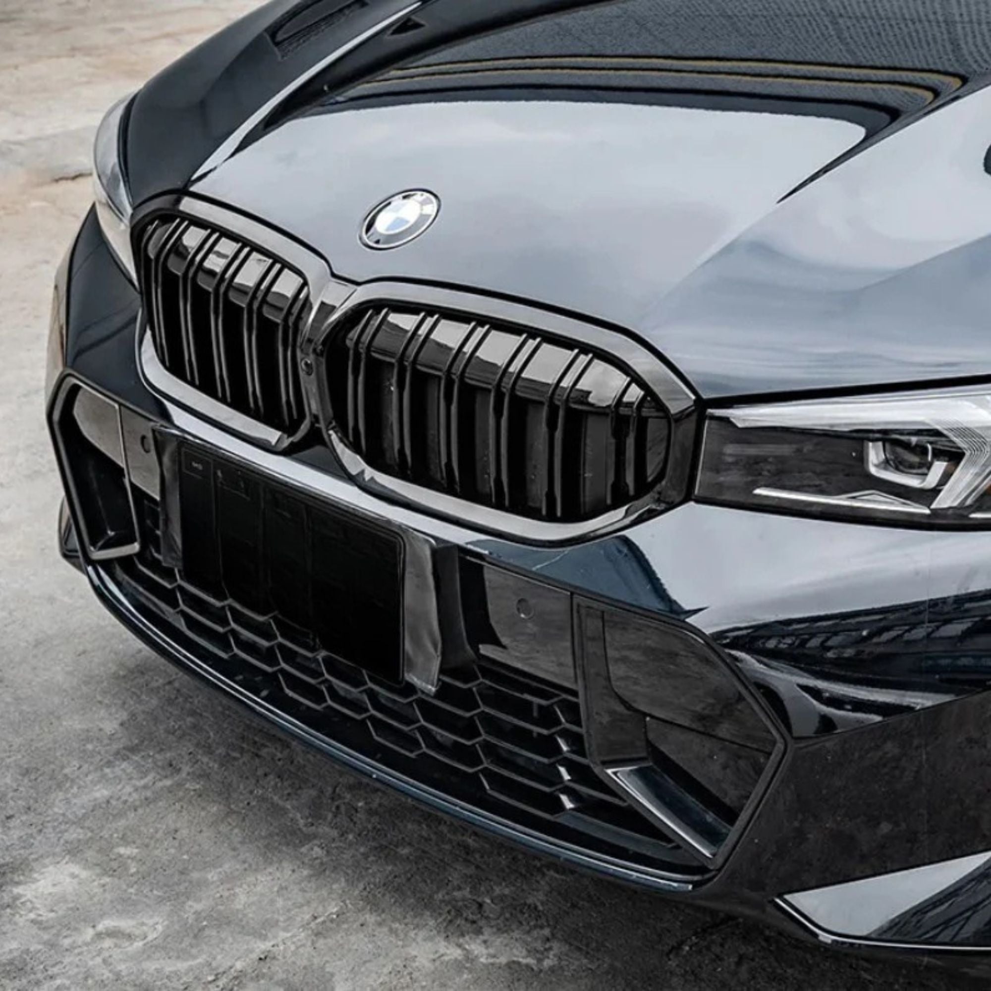 BMW 3er G20/G21 LCI Schwarz Hochglanz Doppellamellen Nieren Grill (2022+)