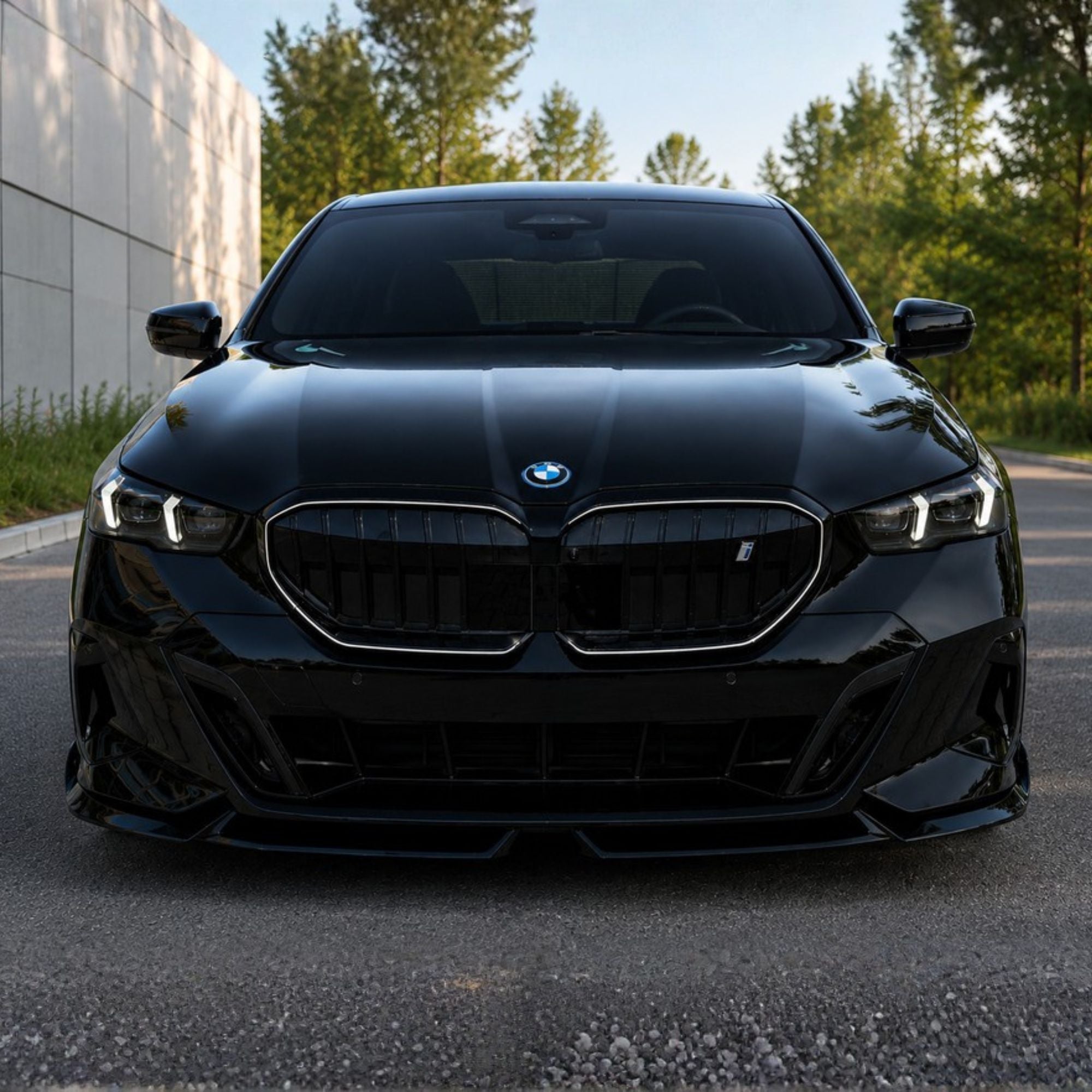 BMW 5 Series G60 G61 Gloss Black MP Style Front Lip Splitter (2024+)