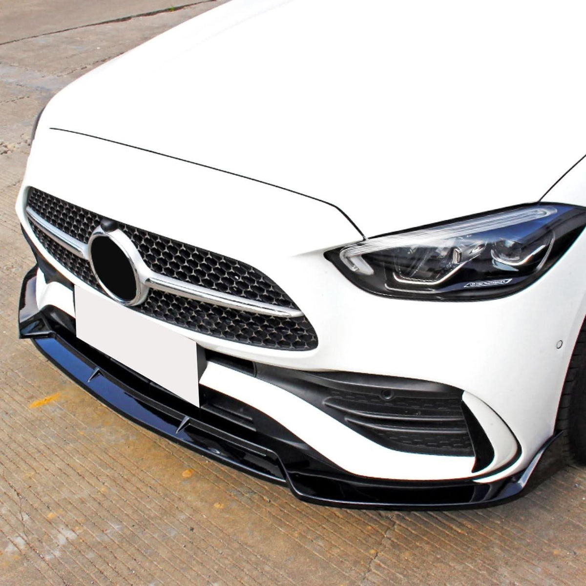 Mercedes C-Klasse W206 B3 Style Hochglanz Schwarze Frontlippe (2022+)