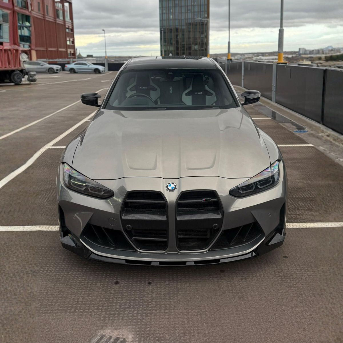 BMW M3 G80 G81/M4 G82 G83 Schwarz Hochglanz Abs MP-Stil Frontlippe (2021+)