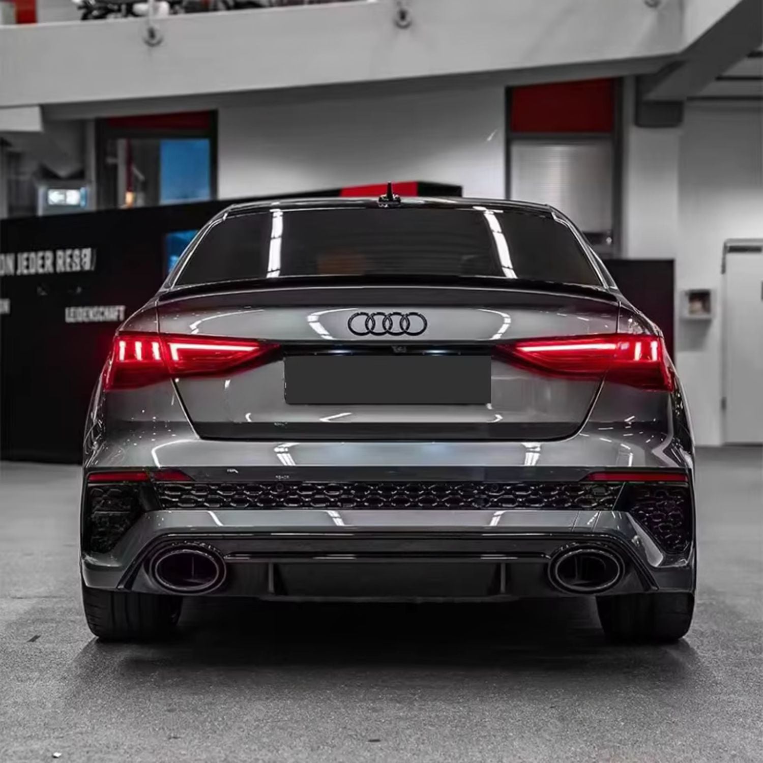 Audi A3 S3 RS3 8Y Schwarz Hochglanz Heckspoiler V2 (2020-2024)
